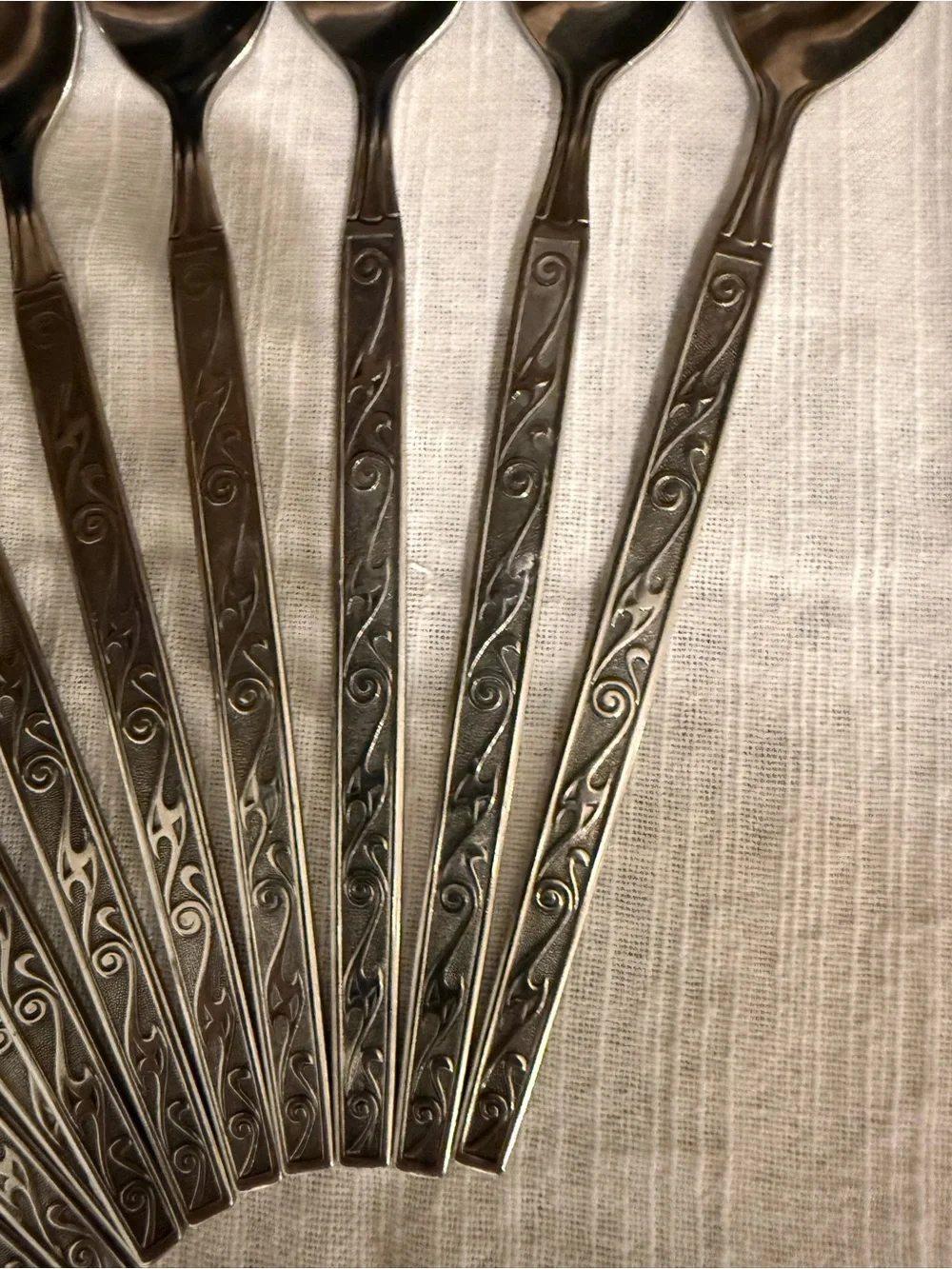 Vintage Oxford Hall Palo Alto Stainless Teaspoons - Set of 11 Iced Tea Spoons